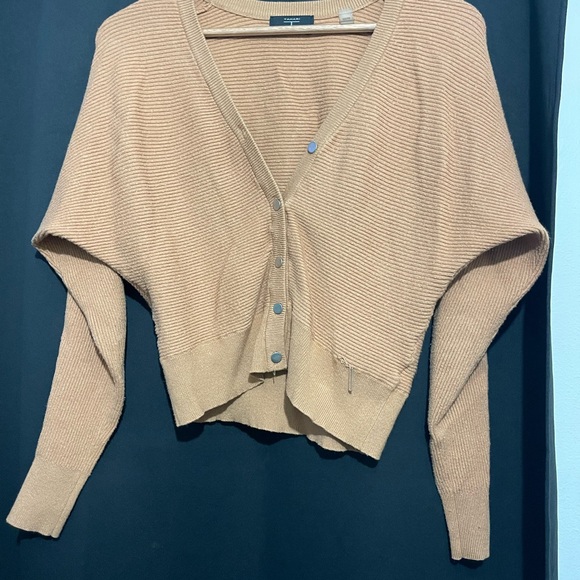 Tahari Camel Button-Up Cardigan - Picture 1 of 3